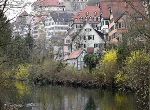 Jochen Mensing: Fr�hling M�rz 2002 am Neckar in T�bingen 