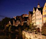 Jochen Mensing: T�binger Neckarfront bei Nacht