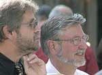 Jochen Mensing: B&uuml;rgermeister Weimer, Prof. Setzler, Kulturamt, Stadtfest 11. Juli 2003