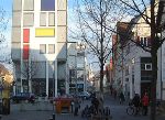 Jochen Mensing: Kontraste am Kelternplatz, Mondrian und Stadtmauerh�user